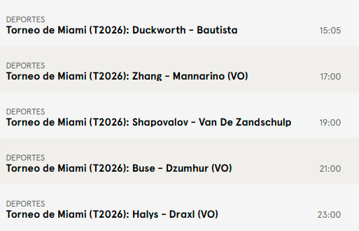 atp miami partidos jueves19 marzo 2026 tiroalpalo